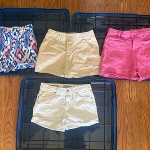 4 prs Girl's Shorts- z 12 Crown & Ivy, Lucky Brand, Tommy Hilfiger, Epic Threads